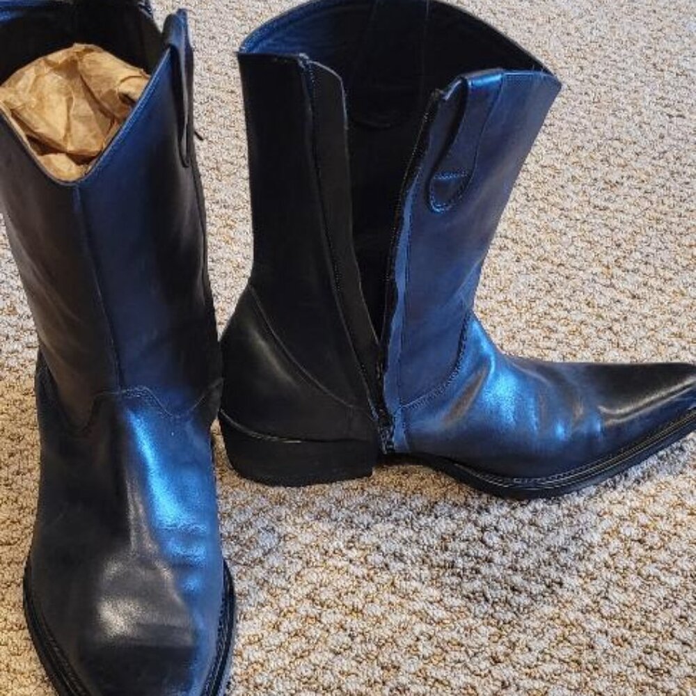Great Steve Madden mens side zip Custer Cowboy boots